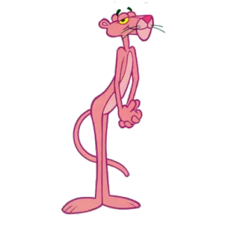 👏 Pink Panther cartoon, pink, panther, animation, cat telegram sticker