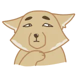😬 cane, triste, carino, animale, volpe telegram sticker