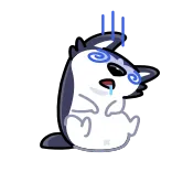 😵💫 狗, 卡通, 疲惫, 生病, 头晕, 贴纸 whatsapp sticker