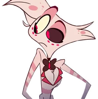 ⁉️ Angel Dust Hazbin Hotel kartun, iblis, Hazbin Hotel, karakter telegram sticker