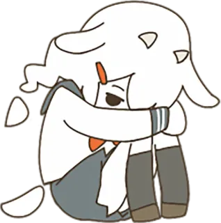 👁 anime, school uniform, sad, ghost, crying whatsapp sticker