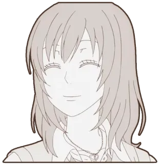😐 anime, girl, portrait, woman whatsapp sticker