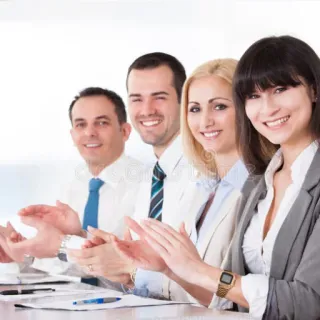 🙂 team, business, clapping, office, success, people telegram sticker