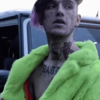 💙 Lil Peep Lil Peep, แร็ปเปอร์, นักดนตรี, คนดัง, ภาพเหมือน telegram sticker