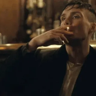 🚬 Tommy Shelby Peaky Blinders smoking, cillian murphy, tv show, peaky blinders telegram sticker