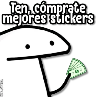 🤑 Ten, cómprate mejores stickers 钱, 贴纸, flork, 购买, 礼物 whatsapp sticker