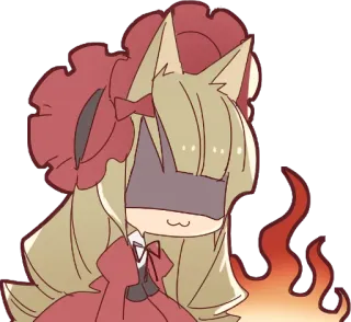 🔥 Anime, Charakter, Feuer, Cartoon telegram sticker
