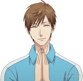 🙏 anime, character, smiling, portrait telegram sticker