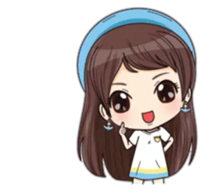 😊 Desenho animado, Personagem, Fofo, Garota, Anime telegram sticker