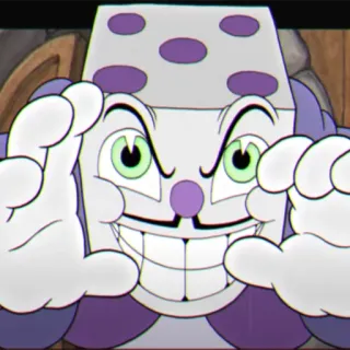 💚 King Dice Cuphead Cuphead, King Dice, Videospiel, Cartoon telegram sticker
