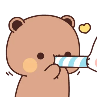 😗 медведь, кошка, вечеринка, праздник, милый, каваи, животные telegram sticker