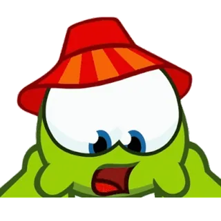 😖 Om Nom Cut the Rope Om Nom, Cut the Rope, Hoạt hình, Xanh lá, Kẹo, Game di động, Dễ thương, Nhân vật telegram sticker