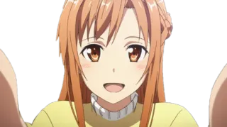 😃 Asuna Sword Art Online animé, fille, personnage, art whatsapp sticker