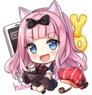 👍 Chika Fujiwara Kaguya-sama: Love Is War YO Аниме, Манга, Чиби, Милый, Каваий, Чика, Фудзивара, Кагуя-сама, Любовь это война telegram sticker