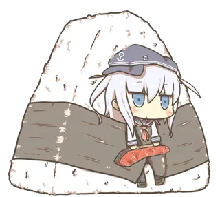 🍙 Anime, Chibi, Onigiri, Essen, Süß, Sailor telegram sticker