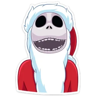 😳 Jack Skellington The Nightmare Before Christmas Jack Skellington, L'étrange Noël de Mr. Jack, Père Noël, Noël, Dessin animé, Personnage telegram sticker