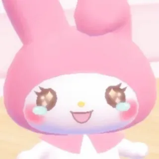 🥺 My Melody 마이멜로디, 산리오, 카와이, 귀여운, 만화, 분홍색, 토끼, 애니메이션 telegram sticker