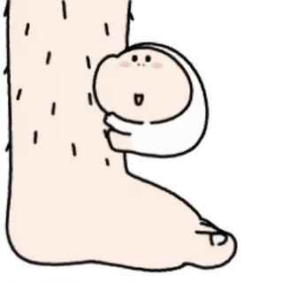 💬 cartoon, cute, leg, foot, character telegram sticker