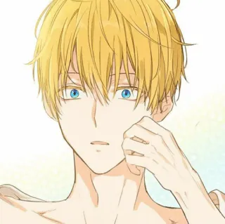 🌻 Anime, Manga, Minh họa, Nghệ thuật, Nhân vật, Tóc vàng, Mắt xanh dương telegram sticker