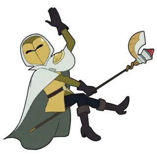 😇 Hunter The Owl House dibujos animados, personaje, fan art, animación, bruja, báculo telegram sticker