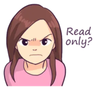 😾 Read only? telegram sticker