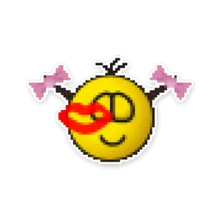 😘 biểu tượng cảm xúc, hôn, vàng, mặt, kỹ thuật số telegram sticker