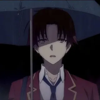 🖇️ Kiyotaka Ayanokoji Classroom of the Elite Anime, Regenschirm, Schüler, Schule whatsapp sticker