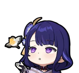 🎆 Raiden Shogun Genshin Impact anime, video game, genshin impact, raiden shogun, chibi, cute telegram sticker