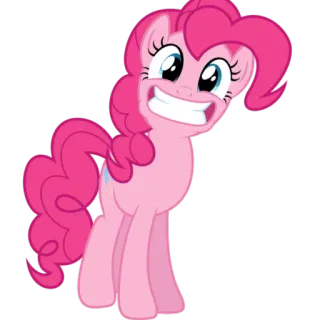😁 Pinkie Pie My Little Pony Пинки Пай, Мой маленький пони, Мультфильм, Дружба, Пони, Розовый telegram sticker