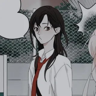 🍤 anime girl, school uniform, cartoon, young woman, student telegram sticker