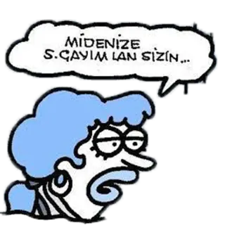 💩 MİDENİZE S.ÇAYIM LAN SİZİN... 만화, 불쾌, 속어, 유머 telegram sticker