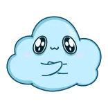 🤘 เมฆ, สัญลักษณ์สันติภาพ, การ์ตูน, น่ารัก, สภาพอากาศ, ตลก telegram sticker