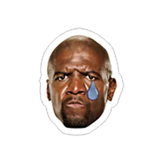 😢 Terry Crews 悲しい, 泣く, 感情, 涙, 俳優 telegram sticker