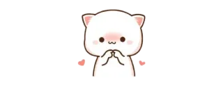🤭 猫, 可愛い, 愛, ハート telegram sticker