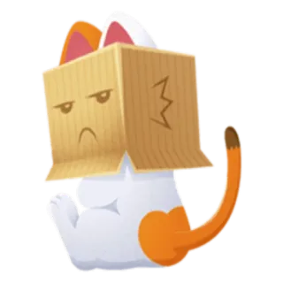 😒 gato, animal, caixa, fofo, triste whatsapp sticker
