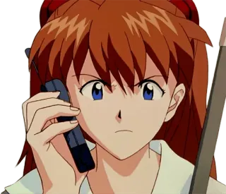 🔷 Asuka Langley Soryu Neon Genesis Evangelion Anime, Ragazza, Evangelion, Asuka, NERV telegram sticker