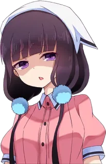 😶 Anime, Cartone animato, Ragazza, Carina, Manga, Ritratto whatsapp sticker