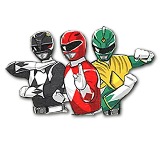 👥 Power Rangers power rangers, gesture, tv, cartoon, finger telegram sticker