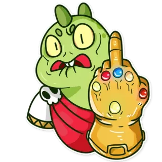 🖕 dedo do meio, ofensivo, desenho animado, gesto, mão telegram sticker