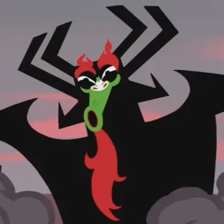 😮 Aku Samurai Jack Cartone animato, Cattivo, Malvagio, Animato, Personaggio whatsapp sticker