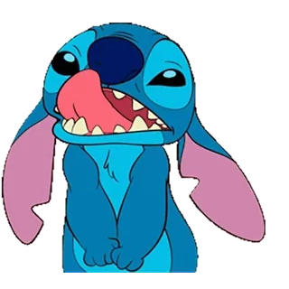🤪 Stitch Lilo & Stitch Người ngoài hành tinh, Dễ thương, Xanh dương, Disney, Hoạt hình telegram sticker