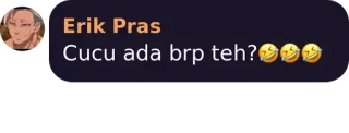 💜 Cucu ada brp teh? 🤣🤣🤣 telegram sticker