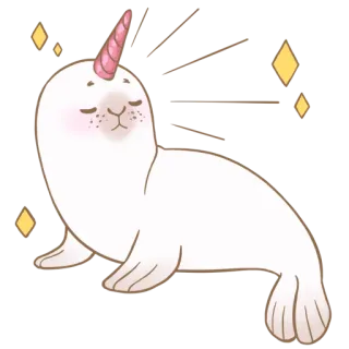 Little white seal telegram stickers