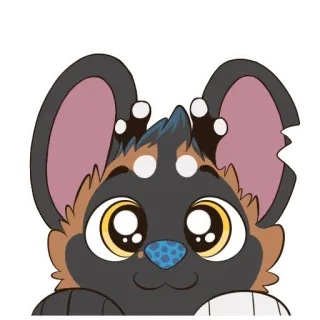 👃 animal, mignon, dessin animé, chien, illustration, autocollant whatsapp sticker