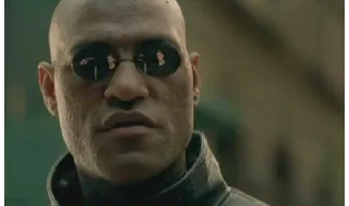 😳 Morpheus The Matrix Morpheus, Matrix, fantascienza, film, occhiali da sole telegram sticker