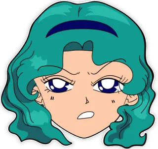 😒 Sailor Neptune Sailor Moon anime, cartoon, manga, sailor neptune, character whatsapp sticker