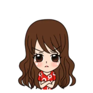 😠 стикер, мультик, злой, девочка, милый, расстроенный, персонаж telegram sticker