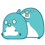 👊 penguin, lucu, lucu, burung, binatang, kawaii telegram sticker