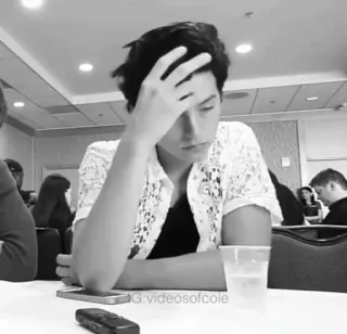 🖤 Cole Sprouse G:VIDEOSOFCOLE ator, celebridade, retrato, homem, Cole Sprouse telegram sticker