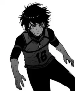😨 Blue Lock anime, manga, soccer, sport, character, blue lock whatsapp sticker